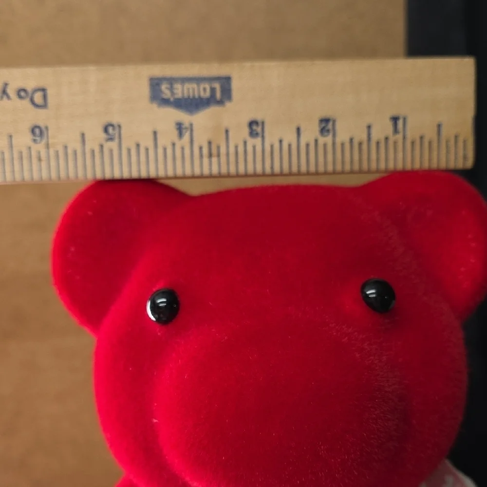 J38) Red Teddy Bear with Heart - Home Party Decoration
